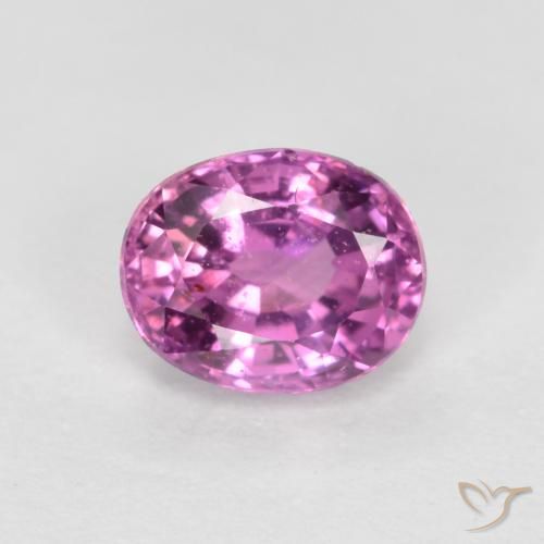 0.48ct Natural Púrpura rosado Zafiro, Ovalada, VS