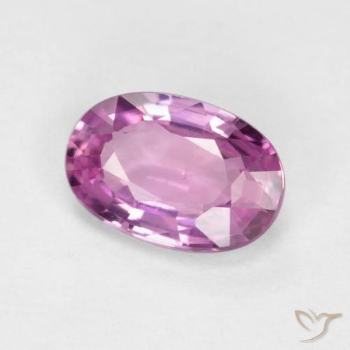 Zafiro Rosado púrpura natural de 0.44 ct, Ovalada, VS