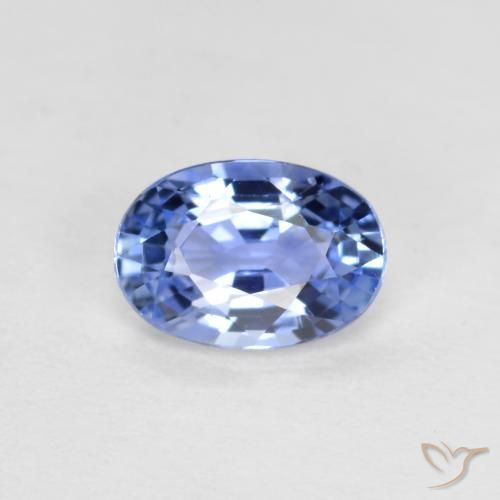 0.51ct Natural Azul pastel Zafiro, Ovalada, VVS-VS