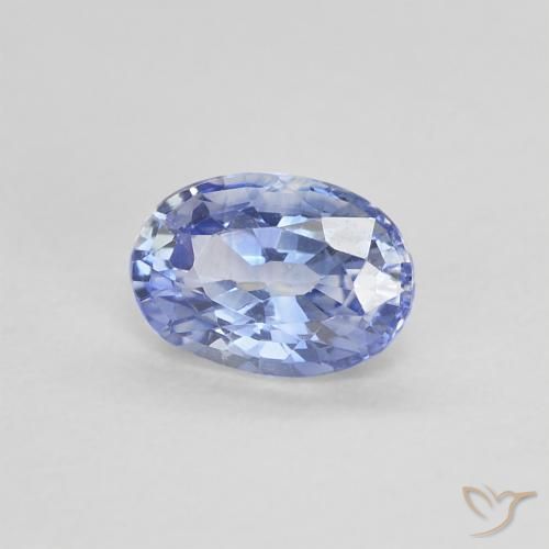 Zafiro Azul pastel natural de 0.62 ct, Ovalada, VVS-VS