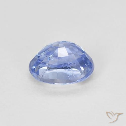 Zafiro Azul pastel natural de 0.51 ct, Ovalada, VS-SI