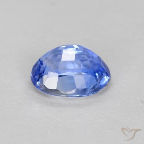 Zafiro Azul oscuro natural de 0.50 ct, Ovalada, VVS-VS