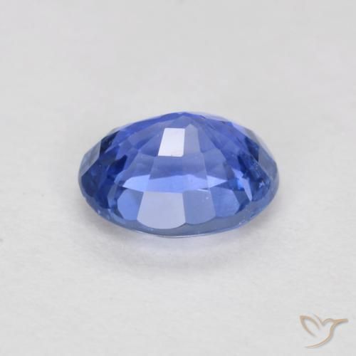 Zafiro Azul claro natural de 0.52 ct, Ovalada, SI