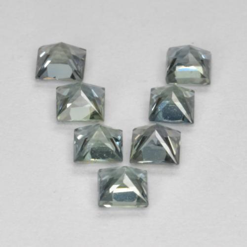 Gemas de zafiro azul verdoso natural de 1,05 ct, cuadrado, VS