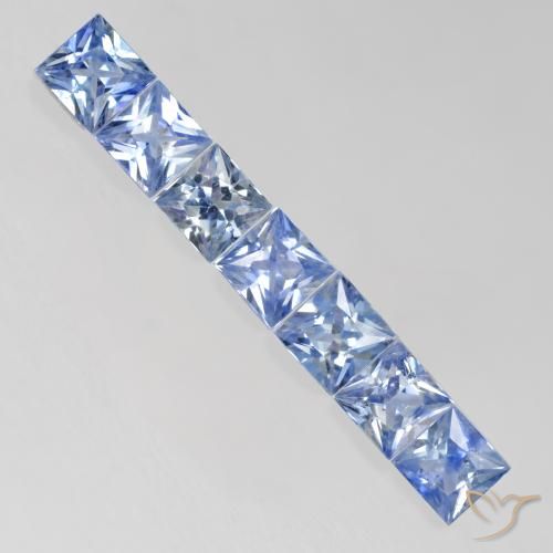 1.26ctw Natural Azul púrpura claro Zafiro, Cuadrado, VS