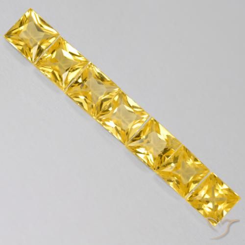 2.32ctw Natural Dorado Zafiro, Cuadrado, VS