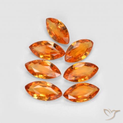 1.15ctw Natural Ámbar naranja Zafiro, Marquesa, VS