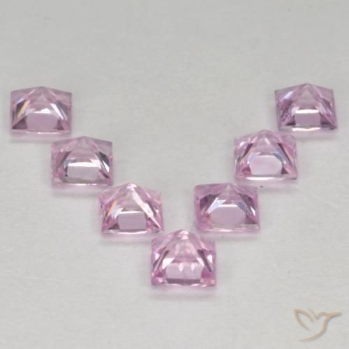 Gemas de Zafiro Tono rosado cereza natural de 0.99 ct, Cuadrado, VS