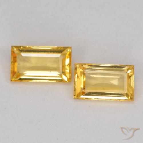 0.68ctw Natural Oro Zafiro, Corte Baguette, VS