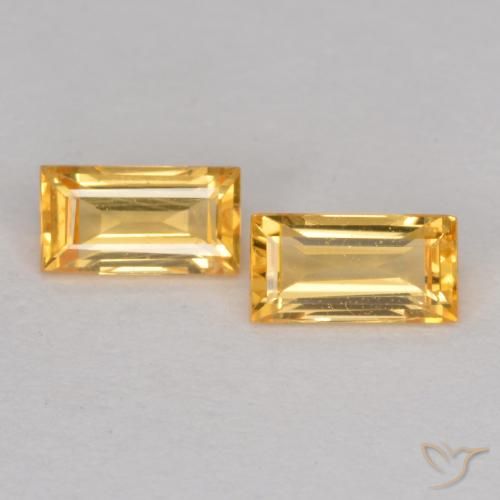 0.44ctw Natural Dorado medio Zafiro, Corte Baguette, VS