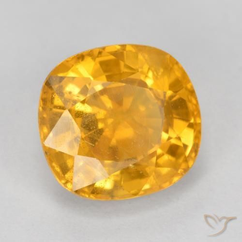 Zafiro Dorado oscuro natural de 3.25 ct, Forma Cojín, VS-SI