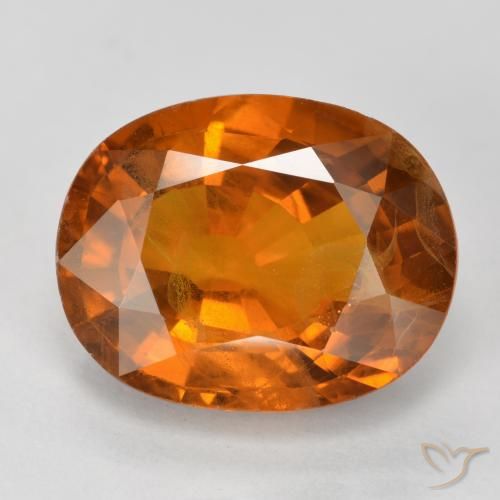 5.58ct Natural Naranja oscuro Zafiro, Ovalada, VS-SI