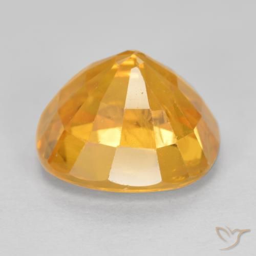 Zafiro Naranja claro medio natural de 5.00 ct, Forma Cojín, VS-SI