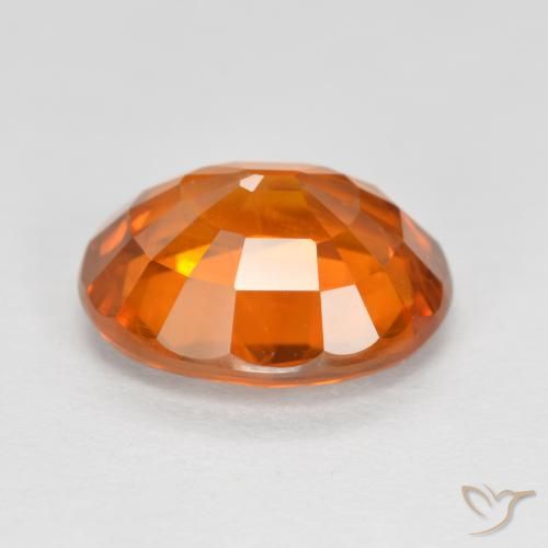 Zafiro Naranja medio natural de 4.03 ct, Ovalada, VS-SI