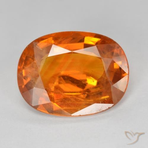 6.78ct Natural Naranja medio Zafiro, Ovalada, VS-SI