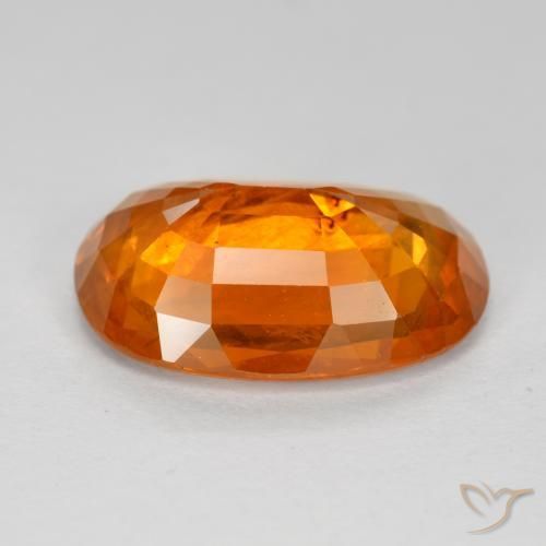 Zafiro Naranja medio natural de 6.78 ct, Ovalada, VS-SI