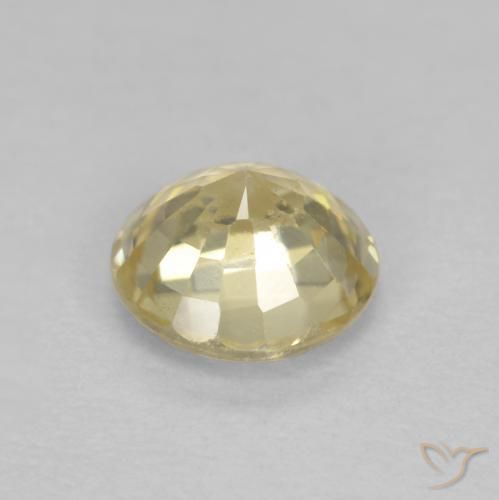 Zafiro Crema natural de 0.52 ct, Redondo, VS