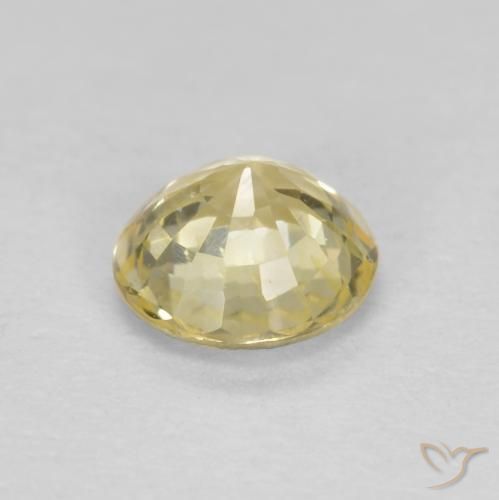Zafiro Amarillo laguna claro natural de 0.43 ct, Redondo, VS
