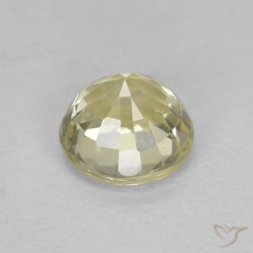 Zafiro Amarillo laguna claro natural de 0.53 ct, Redondo, VVS-VS