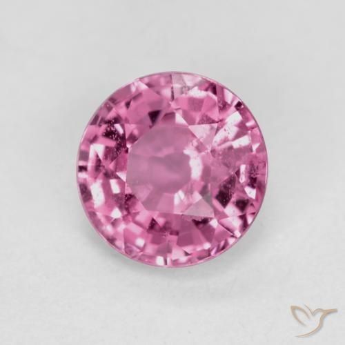 Zafiro Púrpura medio natural de 0.55 ct, Redondo, VS-SI