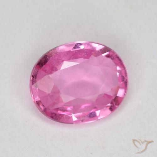 Zafiro Rosado púrpura real natural de 0.70 ct, Ovalada, VS-SI