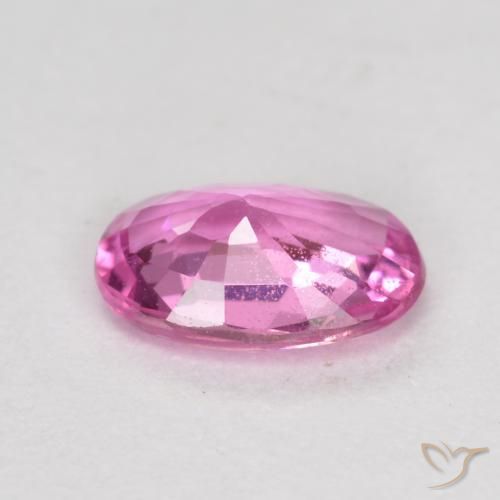Zafiro Rosa oscuro natural de 0.60 ct, Ovalada, VS-SI