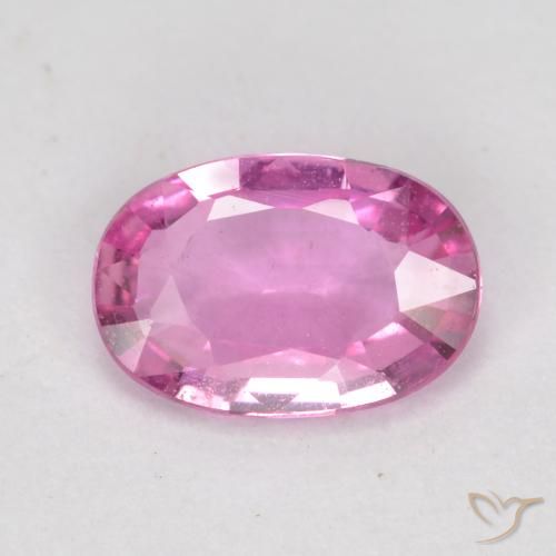 0.66ct Natural Púrpura rosado claro Zafiro, Ovalada, VS-SI