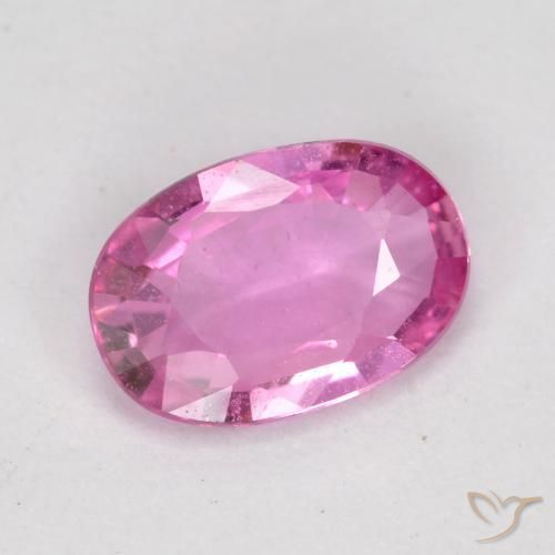 Zafiro Púrpura rosado claro natural de 0.66 ct, Ovalada, VS-SI
