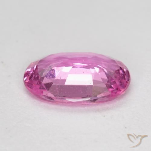 Zafiro Púrpura rosado claro natural de 0.66 ct, Ovalada, VS-SI