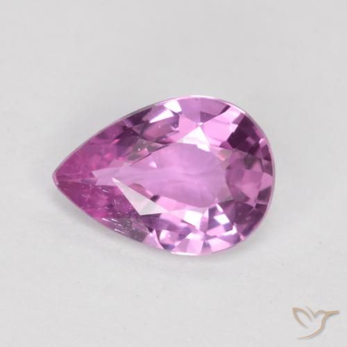 0.62ct Natural Púrpura rosáceo intenso Zafiro, En forma de pera, VS