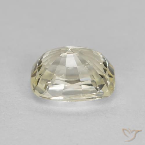 Zafiro Amarillo pálido natural de 1.43 ct, Forma Cojín, VS