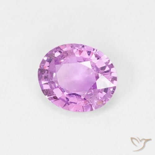 Zafiro Púrpura violeta natural de 0.60 ct, Ovalada, VS-SI