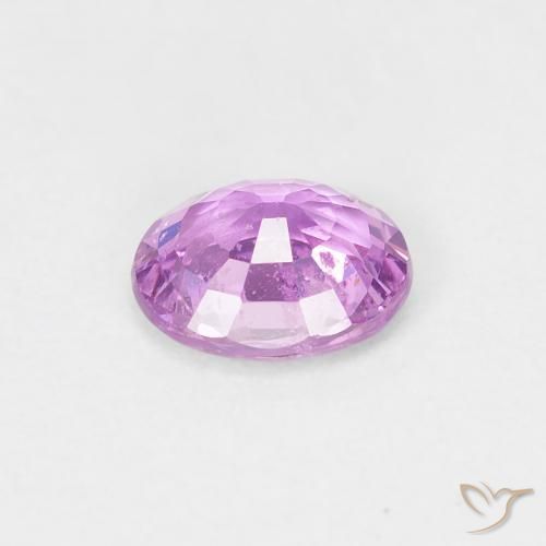 Zafiro Púrpura violeta natural de 0.60 ct, Ovalada, VS-SI