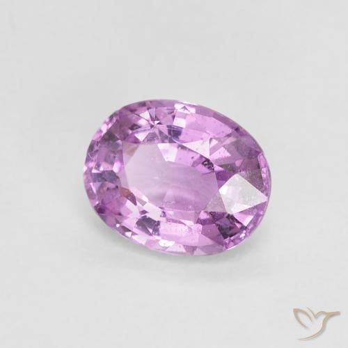 Zafiro Púrpura violeta rosáceo natural de 0.84 ct, Ovalada, VS-SI