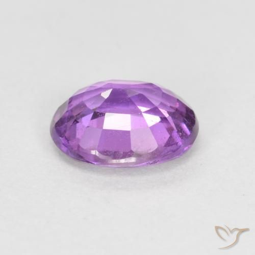 Zafiro Púrpura eléctrico natural de 0.72 ct, Ovalada, VS-SI