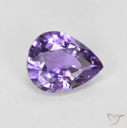 0.66ct Natural Violeta intenso Zafiro, En forma de pera, VS-SI