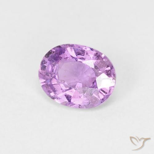 Zafiro Púrpura medio natural de 0.59 ct, Ovalada, VS-SI