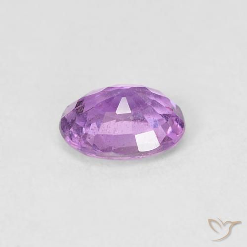Zafiro Púrpura medio natural de 0.59 ct, Ovalada, VS-SI