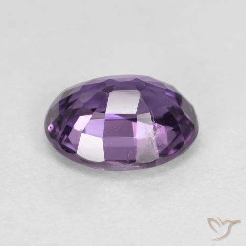 Zafiro Violeta oscuro natural de 0.84 ct, Ovalada, VS-SI