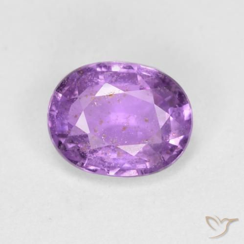 0.77ct Natural Violeta púrpura Zafiro, Ovalada, VS-SI
