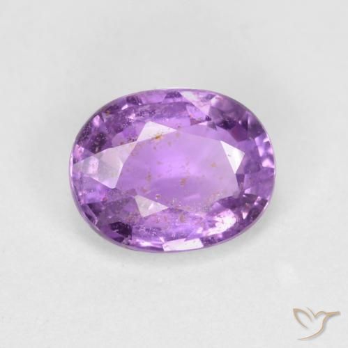 Zafiro Violeta púrpura natural de 0.77 ct, Ovalada, VS-SI
