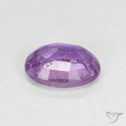 Zafiro Violeta púrpura natural de 0.77 ct, Ovalada, VS-SI