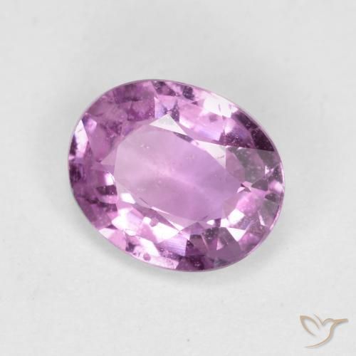 Zafiro Púrpura violeta rosáceo natural de 0.71 ct, Ovalada, VS-SI