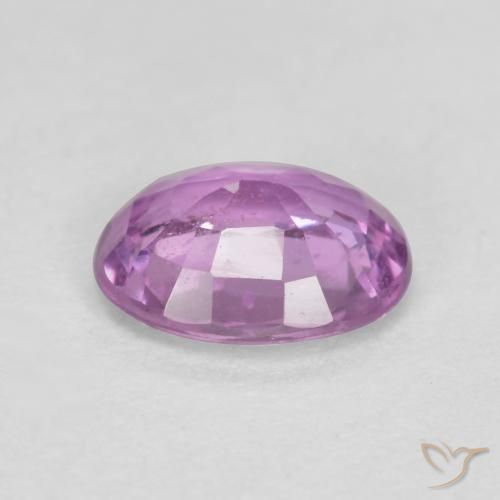 Zafiro Púrpura violeta rosáceo natural de 0.71 ct, Ovalada, VS-SI