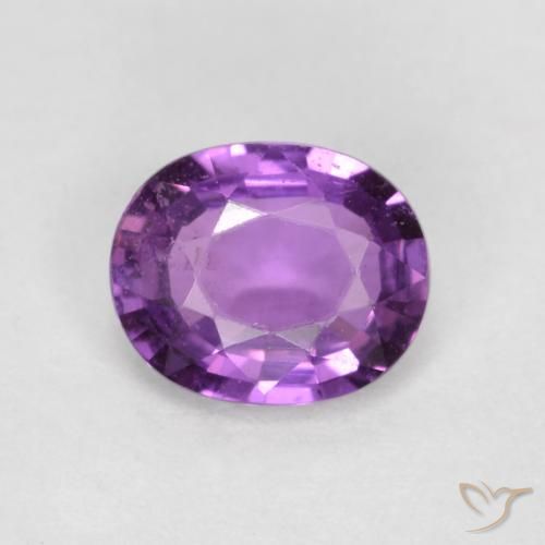 0.72ct Natural Púrpura oscuro Zafiro, Ovalada, VS-SI