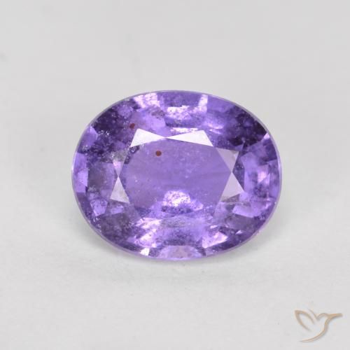 0.77ct Natural Violeta real Zafiro, Ovalada, VS-SI