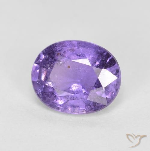 Zafiro Violeta real natural de 0.77 ct, Ovalada, VS-SI