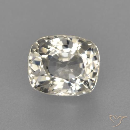 1.18ct Natural Amarillo pálido Zafiro, Forma Cojín, VVS-VS