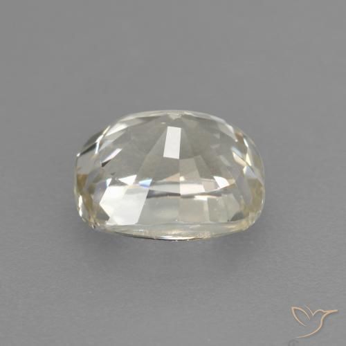 Zafiro Amarillo pálido natural de 1.18 ct, Forma Cojín, VVS-VS