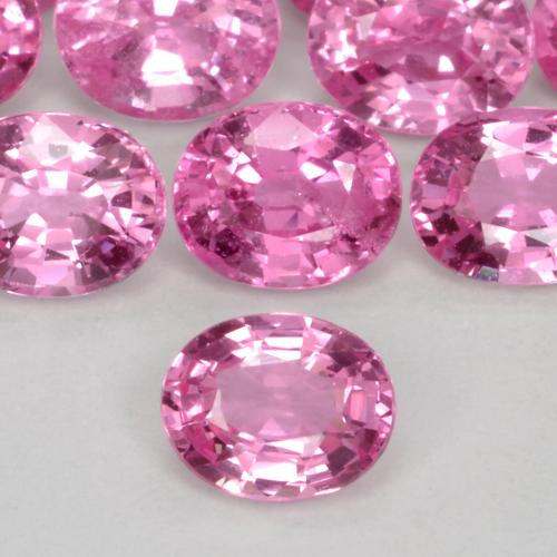 Zafiro Rosado intenso natural de 0.45 ct, Ovalada, VS-SI